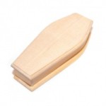 (*) Unfinished Dollhouse Lined Coffin