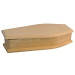 (*) Unfinished Dollhouse Lined Coffin