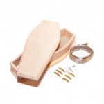 (*) Unfinished Dollhouse Lined Coffin