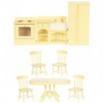 Dollhouse 8-Pc. Cream Kitchen Set
