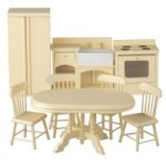Dollhouse 8-Pc. Cream Kitchen Set