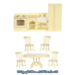 Dollhouse 8-Pc. Cream Kitchen Set