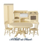 Dollhouse 8-Pc. Cream Kitchen Set