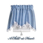 Dollhouse Long Swag w/ Shade, Blue