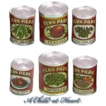 (*) Dollhouse Vintage Fern Park Food Set