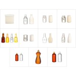 (*) Blank Food Bottles # 1- Choice of Styles -