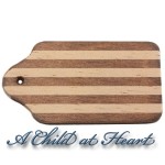 (*) Dollhouse Dark &amp; Light Wood Cutting Board