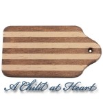 (*) Dollhouse Dark &amp; Light Wood Cutting Board