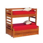 Dollhouse Bunk Bed with Trundle, Walnut