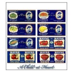 (*) 8 pc Dollhouse Vintage Can or Jar Labels- Choice of Style -