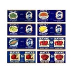 (*) 8 pc Dollhouse Vintage Can or Jar Labels- Choice of Style -