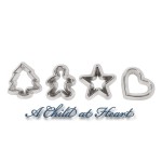 (*) 4 pc Dollhouse Cookie Cutter Set
