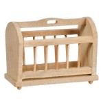 (*) Unfinished Wood Magazine Rack
