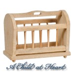 (*) Unfinished Wood Magazine Rack