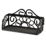 (*) Dollhouse Black Metal Kitchen Shelf