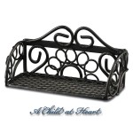 (*) Dollhouse Black Metal Kitchen Shelf