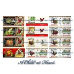 (*) 11 or 12 pc Dollhouse Vintage Can Labels - Choice of Style -