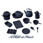 (*) Chrysnbon&amp;reg; Black 14 pc Cookware (Kit)