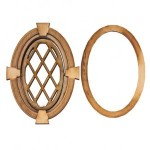 Dollhouse Oval Diamond Keystone Window