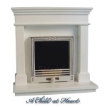 Dollhouse Modern White Fireplace