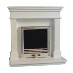 Dollhouse Modern White Fireplace