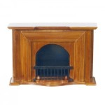 Dollhouse Walnut Georgian Fireplace