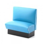 Dollhouse Turquoise Diner Seat/Bench