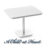 Dollhouse Silver Rectangular Table