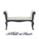 Dollhouse Black Settee- Choice of Fabric -