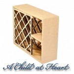 (*) Dollhouse Empty Unfinish Wine Rack