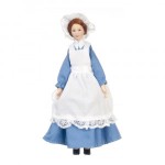 Dollhouse Maid Doll in Blue Dress
