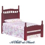 Dollhouse Single Bed, Mahogany