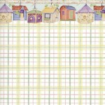 3 Shts - Dollhouse Picket Fence Wallpaper