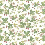 3 Shts - Dollhouse Wild Strawberry Wapaper