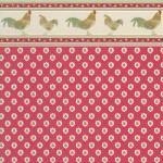 3 Shts - Dollhouse Rooster Wallpaper