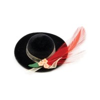 Dollhouse Hat with Feather- Choice of Color - Product Image