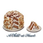 Dollhouse White Bavarian Torte with Slice