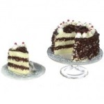 Dollhouse Chocolate Cheesecake with Slice