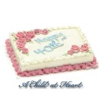 Dollhouse Happy 4Oth Sheet Cake