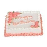 (*) Dollhouse Happy Birthday Sheet Cake Pink