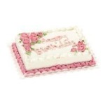 (*) Dollhouse Happy Birthday Sheet Cake Pink