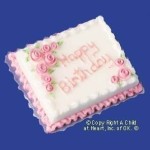 (*) Dollhouse Happy Birthday Sheet Cake Pink
