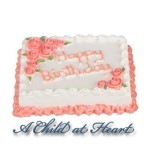(*) Dollhouse Happy Birthday Sheet Cake Pink