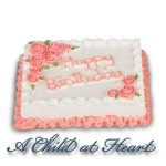(*) Dollhouse Happy Birthday Sheet Cake Pink