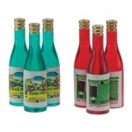 (*) Green &amp; Red Wine Bottles Set