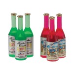 6 Dollhouse Wine Bottles
