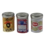 (*) Dollhouse 3 Assorted Beer Cans
