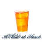 (*) Dollhouse Orange Soda Glass