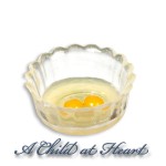(*) Dollhouse Clear Bowl of Raw Eggs