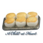 Dollhouse Cooked Biscuits or Cross buns in a Pan
